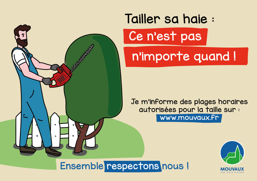 Tailler sa haie, ce n'est pas n'importe quand, respectons les horaires