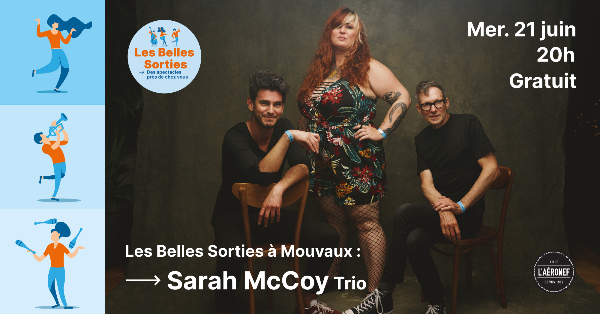 LES BELLES SORTIES : SARAH MCCOY (TRIO) À Mouvaux