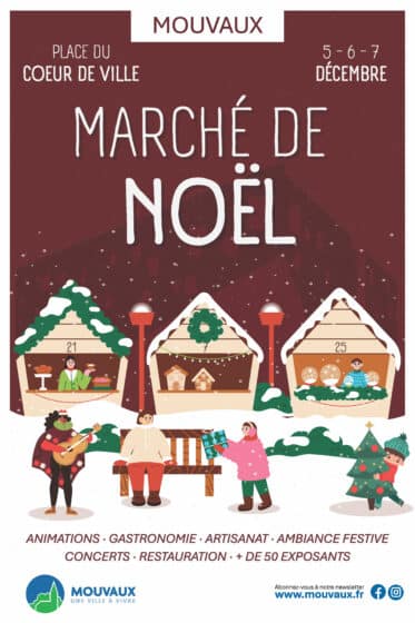 Marché de Noël : 5, 6 & 7/12, place du Cœur de Ville