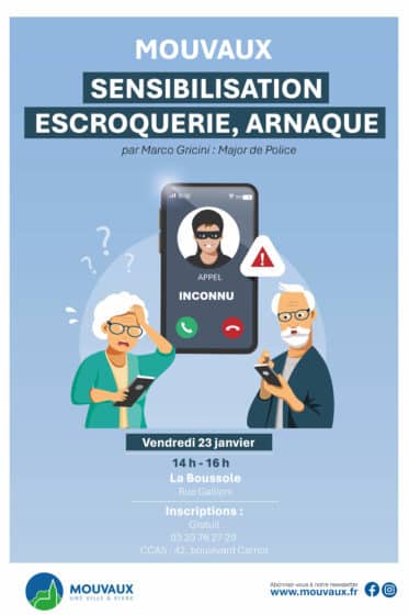 Sensibilisation à l&rsquo;escroquerie : vendredi 23/01 – 14H