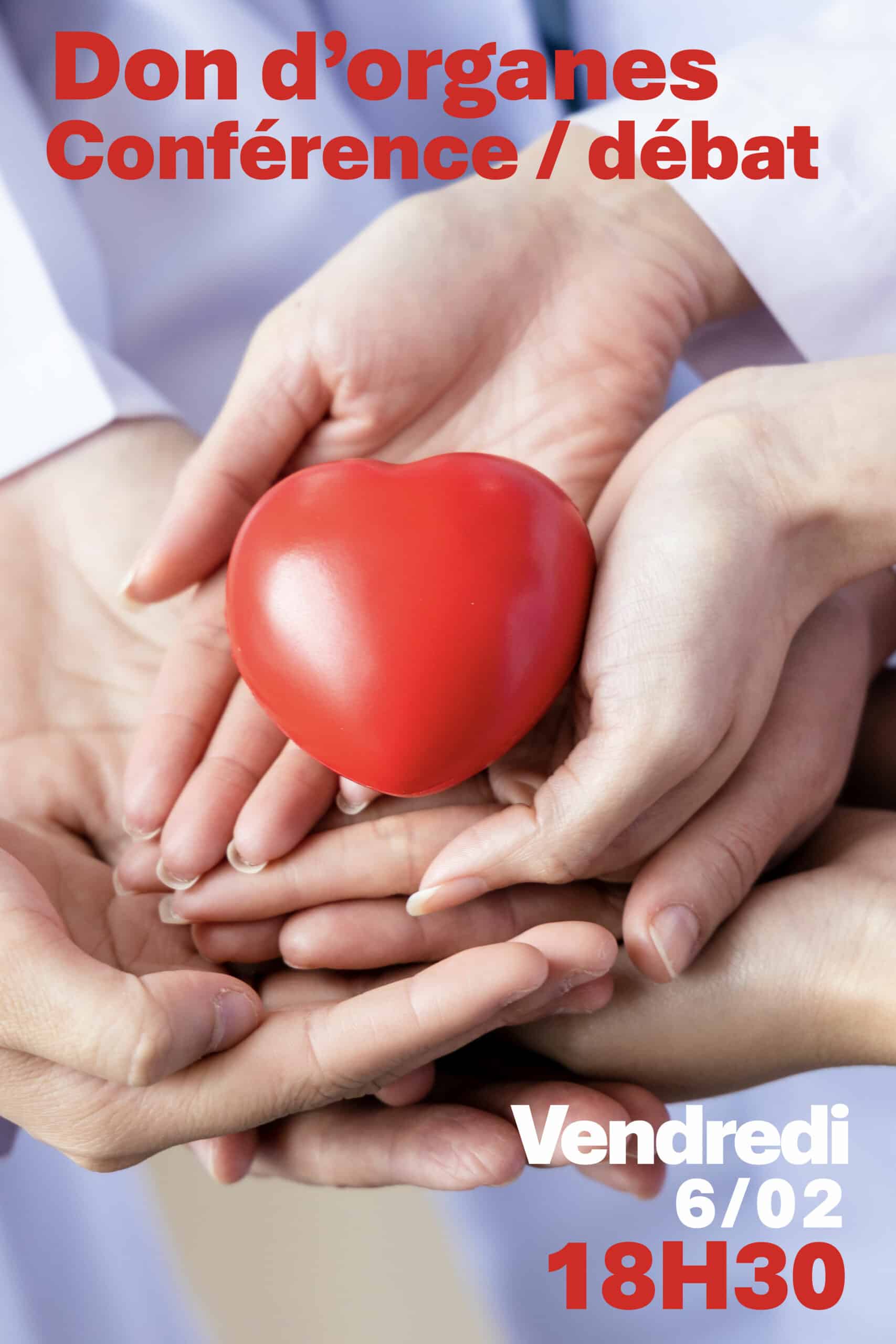 Conférence débat sur le don d'organes, vendredi 6 février 2026 à 18h30 au théâtre de poche de L'étoile - Scène de Mouvaux