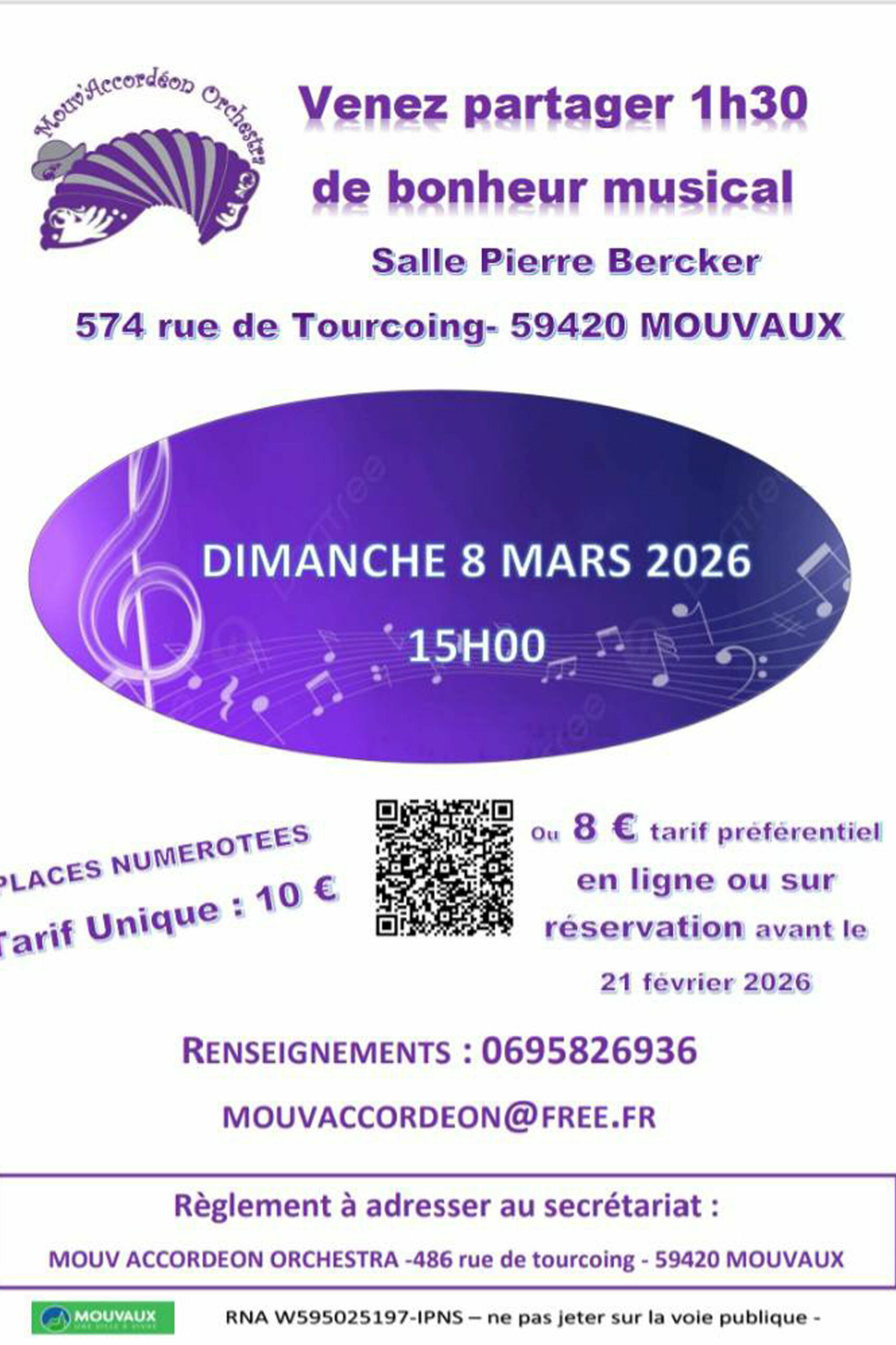 Mouv&rsquo;Accordeon Orchestra, dimanche 8/03 – 15H