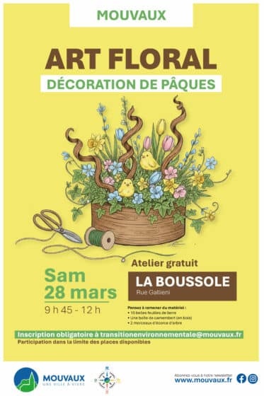 Atelier floral, samedi 28/03 – 9H45