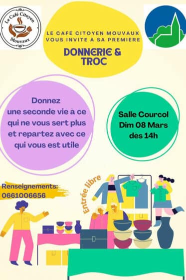 Donnerie & troc, dimanche 8/03 – 14H