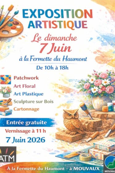 Exposition artistique, dimanche 7/06 de 10H à 18H
