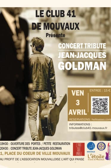 Tribute Jean-Jacques Goldman, vendredi 3/04 – 20H30