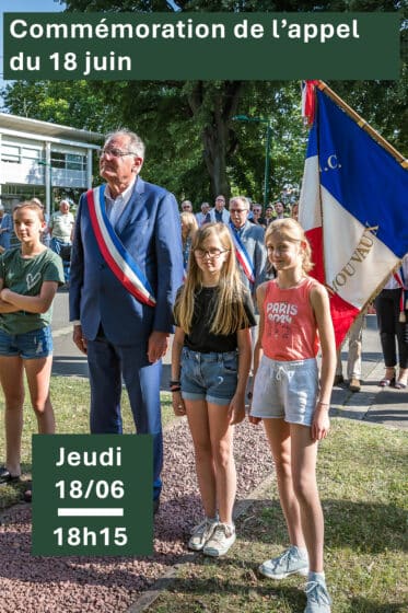 Commémoration de l&rsquo;appel du 18 juin, jeudi 18/06 – 18H15