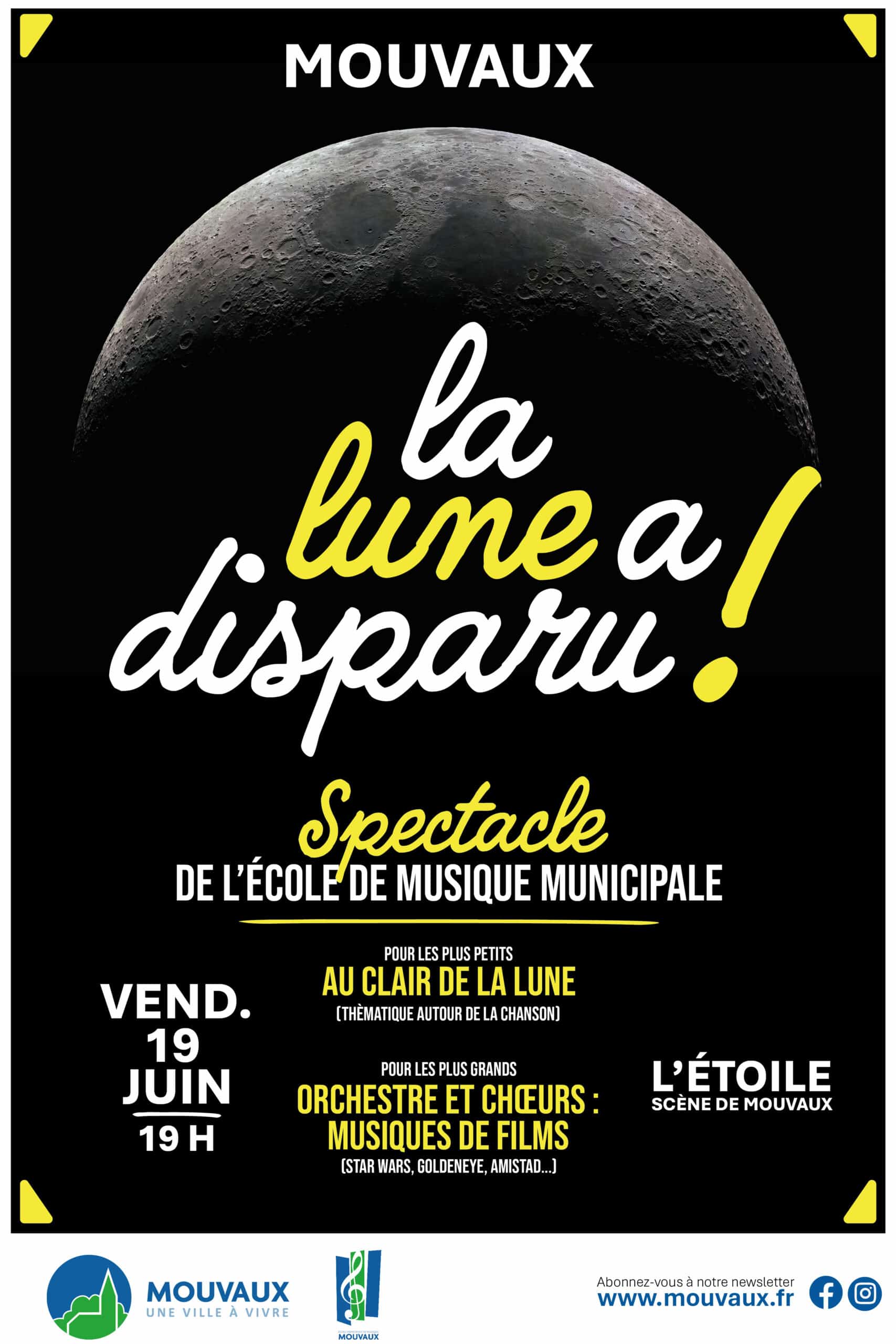 La lune a disparu, spectacle de l'école de musique, vendredi 19 juin 2026 à L'étoile - Scène de Mouvaux