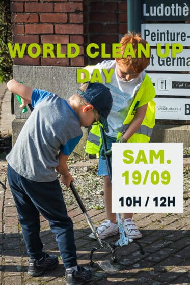 World Clean Up Day, samedi 19/09 de 10H à 12H